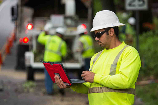 Man with tablet