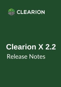 Clearion X 2.2 Release Notes
